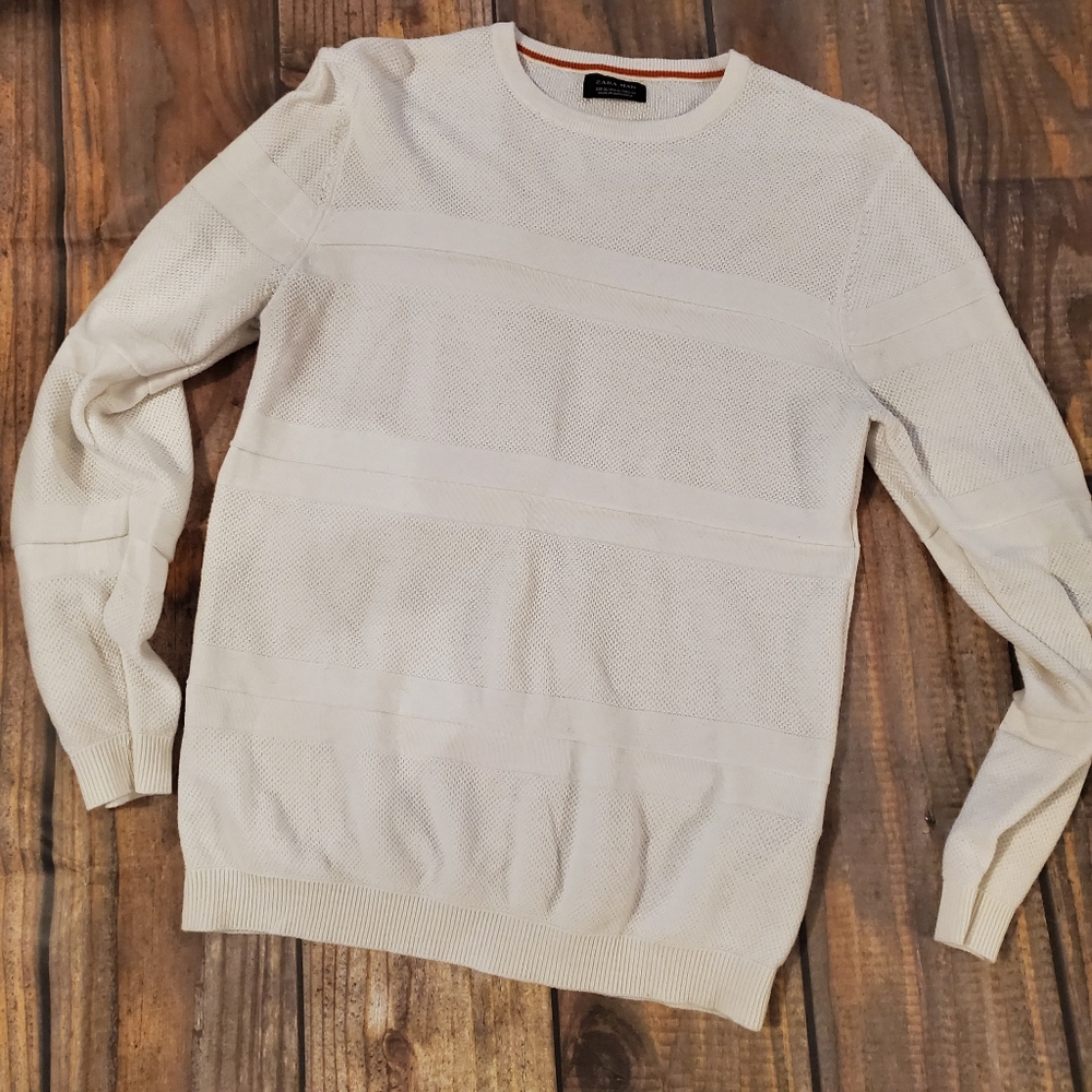 Zara man men's cream sweater XL